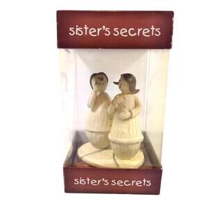 Flurryville Feelings "Sister's Secrets" Snowman Figurine Set - 5.25" NEW IN BOX